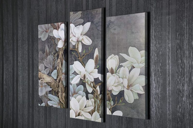 Dekorativ Canvasbillede 3-Dele 45x20 cm - Flerfarvet - Boligtilbehør - Billeder & kunst - Billeder på lærred