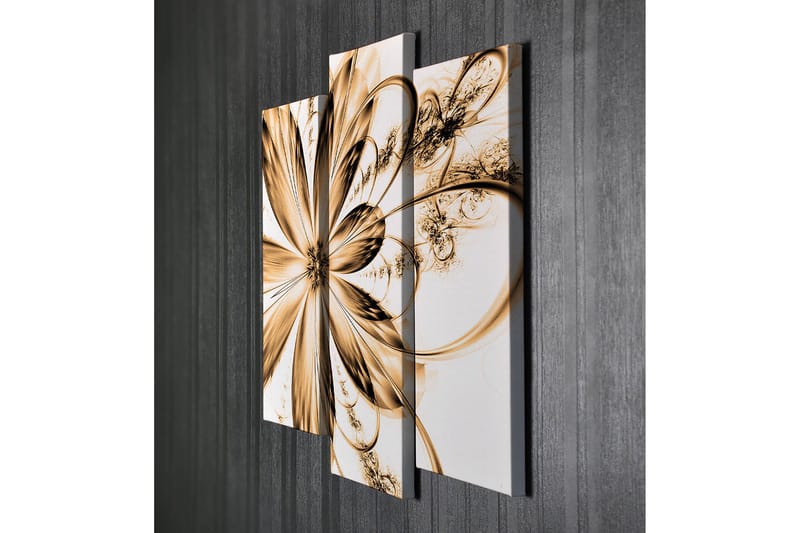 Dekorativ Canvasbillede 3-Dele 45x20 cm - Flerfarvet - Boligtilbehør - Billeder & kunst - Billeder på lærred