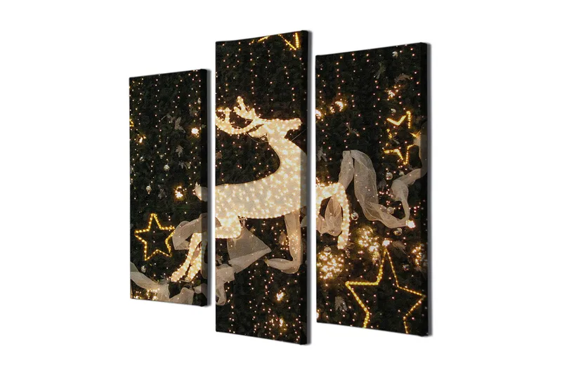 Dekorativ Canvasbillede 3-Dele 45x20 cm - Flerfarvet - Boligtilbehør - Billeder & kunst - Billeder på lærred