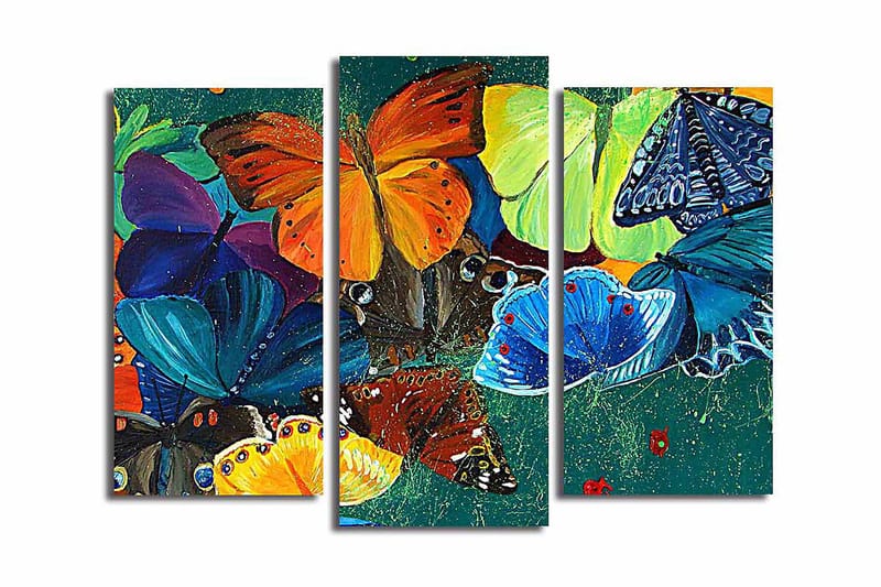 Dekorativ Canvasbillede 3-Dele 45x20 cm, Flerfarvet