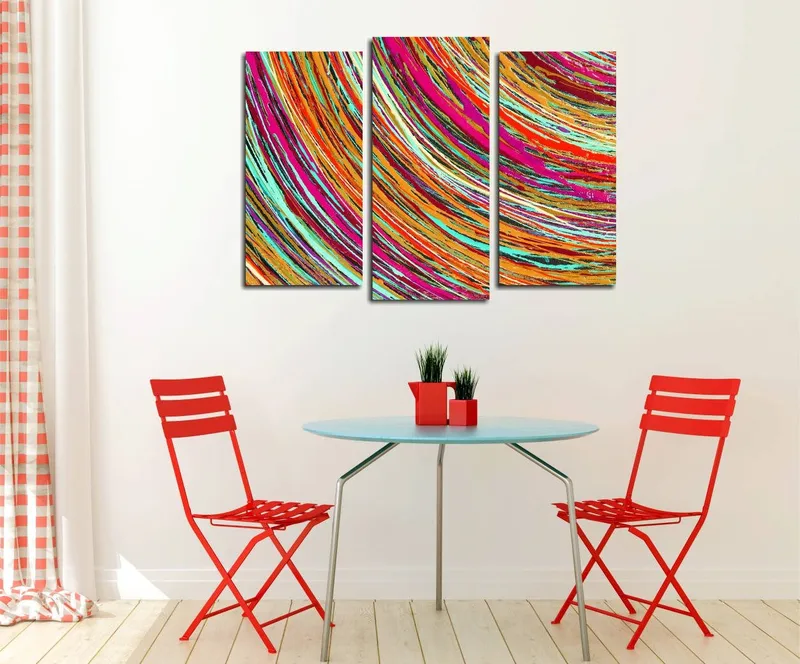 Dekorativ Canvasbillede 3-Dele 45x20 cm, Flerfarvet