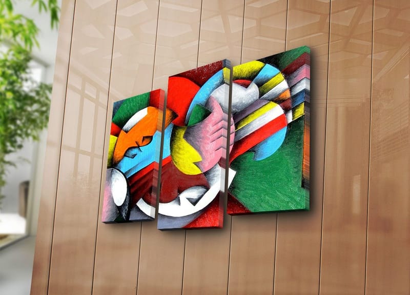 Dekorativ Canvasbillede 3-Dele 45x20 cm - Flerfarvet - Boligtilbehør - Billeder & kunst - Billeder på lærred
