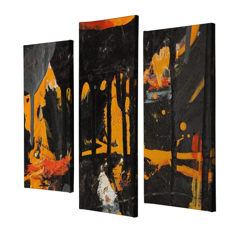 Dekorativ Canvasbillede 3-Dele 45x20 cm - Flerfarvet - Boligtilbehør - Billeder & kunst - Billeder på lærred
