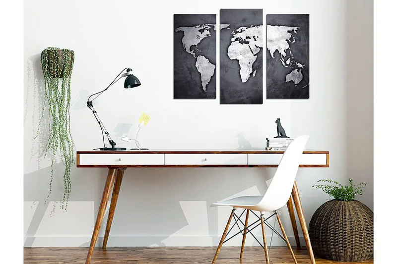 Dekorativ Canvasbillede 3-Dele 45x20 cm - Flerfarvet - Boligtilbehør - Billeder & kunst - Billeder på lærred