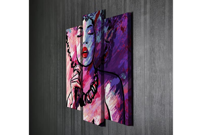 Dekorativ Canvasbillede 3-Dele 45x20 cm - Flerfarvet - Boligtilbehør - Billeder & kunst - Billeder på lærred