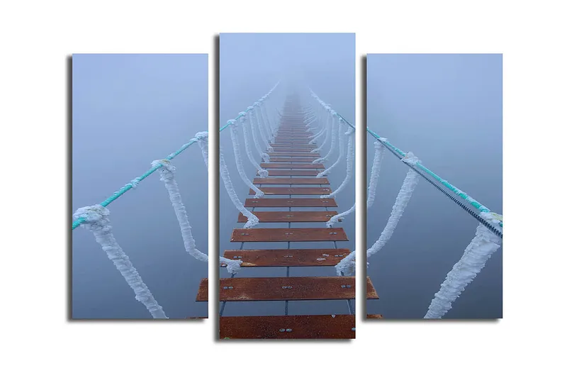 Dekorativ Canvasbillede 3-Dele 45x20 cm, Flerfarvet