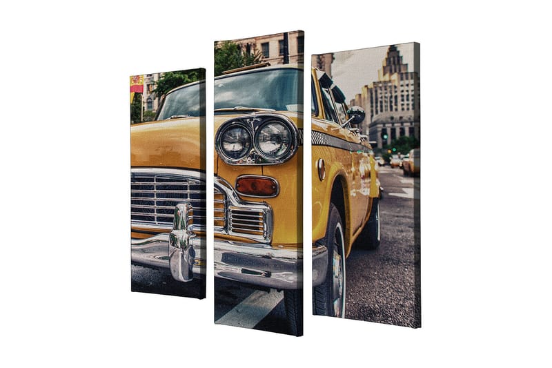 Dekorativ Canvasbillede 3-Dele 45x20 cm, Flerfarvet