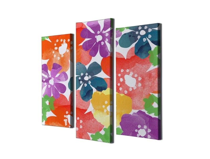 Dekorativ Canvasbillede 3-Dele 45x20 cm - Flerfarvet - Boligtilbehør - Billeder & kunst - Billeder på lærred