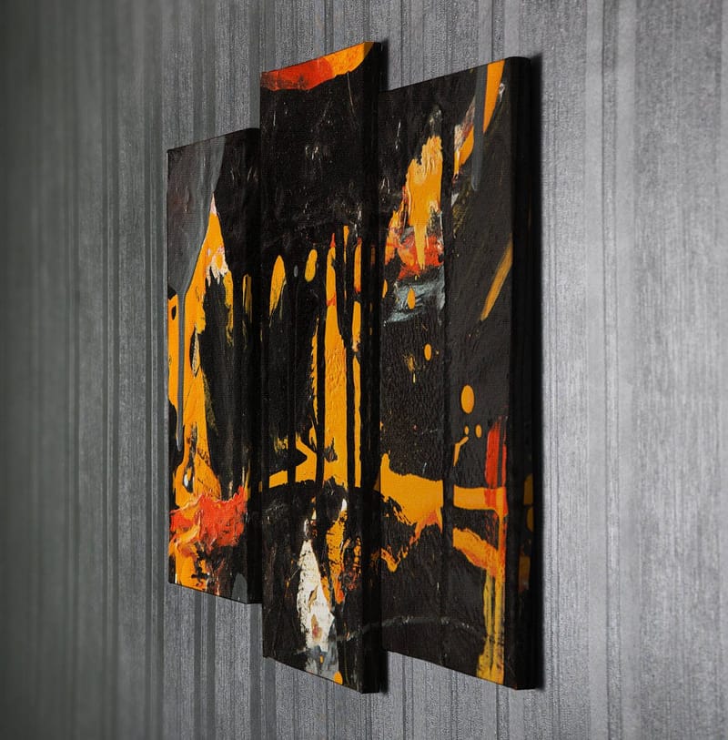 Dekorativ Canvasbillede 3-Dele 45x20 cm - Flerfarvet - Boligtilbehør - Billeder & kunst - Billeder på lærred