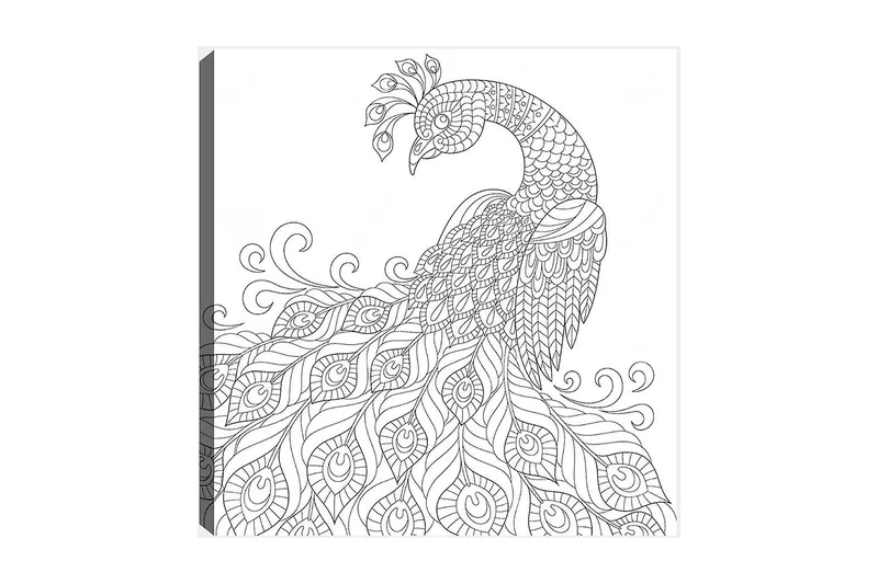 Dekorativ Canvasbillede 30x30 cm, Hvid|Sort