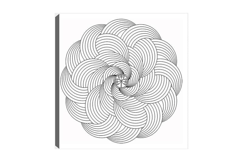 Dekorativ Canvasbillede 30x30 cm, Hvid|Sort