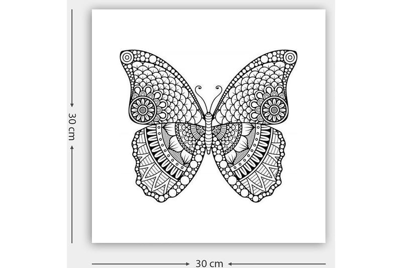 Dekorativ Canvasbillede 30x30 cm - Hvid|Sort - Boligtilbehør - Billeder & kunst - Billeder på lærred