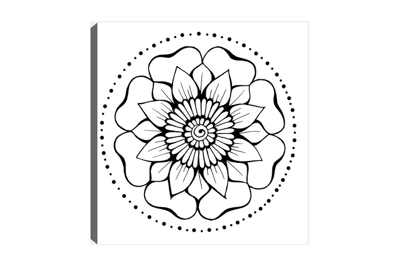 Dekorativ Canvasbillede 30x30 cm, Hvid|Sort