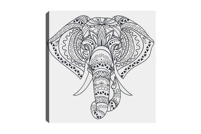 Dekorativ Canvasbillede 30x30 cm, Hvid|Sort