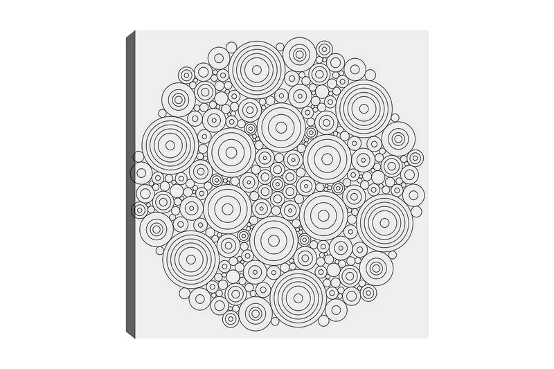 Dekorativ Canvasbillede 30x30 cm, Hvid|Sort