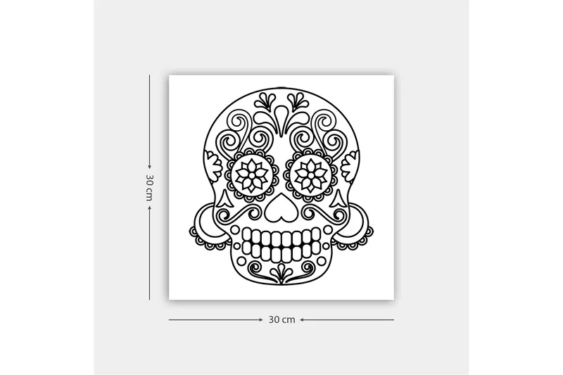 Dekorativ Canvasbillede 30x30 cm - Hvid|Sort - Boligtilbehør - Billeder & kunst - Billeder på lærred