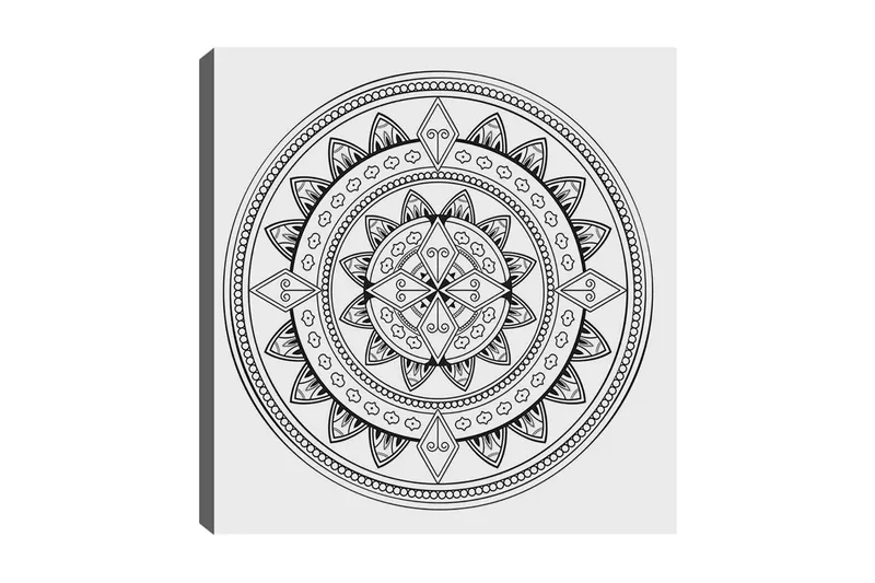 Dekorativ Canvasbillede 30x30 cm, Hvid|Sort