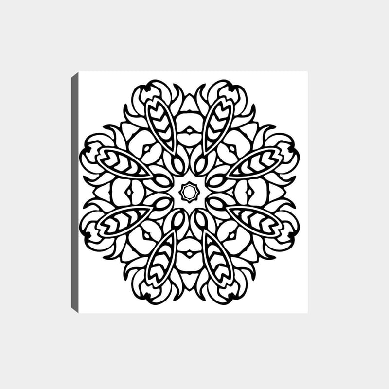 Dekorativ Canvasbillede 30x30 cm - Hvid|Sort - Boligtilbehør - Billeder & kunst - Billeder på lærred