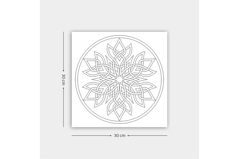 Dekorativ Canvasbillede 30x30 cm - Hvid|Sort - Boligtilbehør - Billeder & kunst - Billeder på lærred