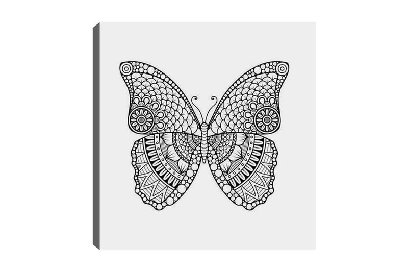 Dekorativ Canvasbillede 30x30 cm - Hvid|Sort - Boligtilbehør - Billeder & kunst - Billeder på lærred