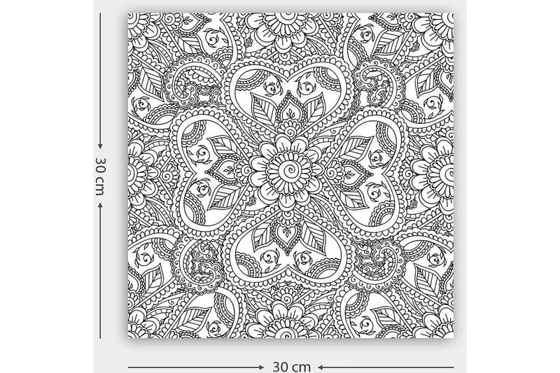 Dekorativ Canvasbillede 30x30 cm - Hvid|Sort - Boligtilbehør - Billeder & kunst - Billeder på lærred