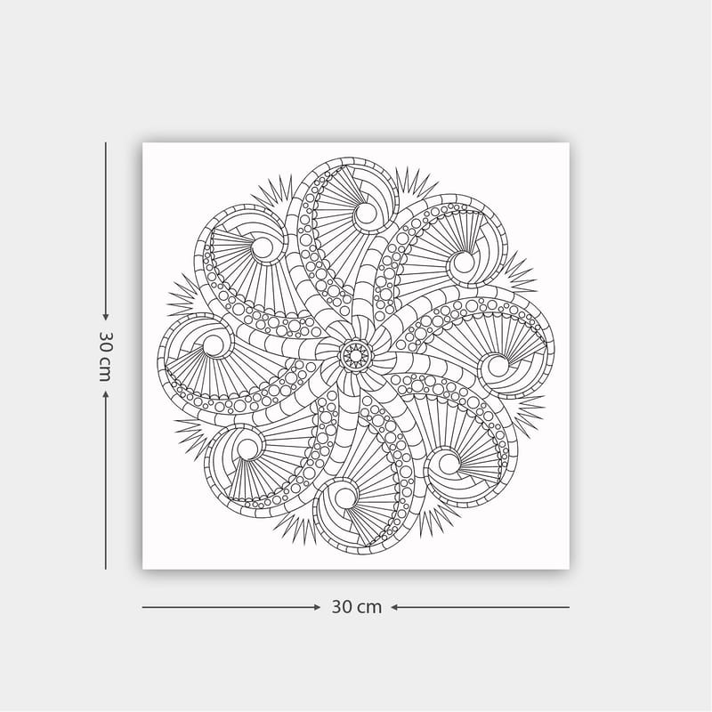 Dekorativ Canvasbillede 30x30 cm - Hvid|Sort - Boligtilbehør - Billeder & kunst - Billeder på lærred