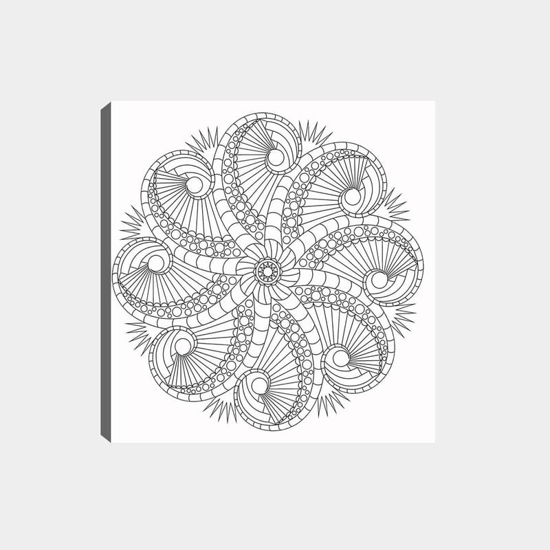 Dekorativ Canvasbillede 30x30 cm - Hvid|Sort - Boligtilbehør - Billeder & kunst - Billeder på lærred
