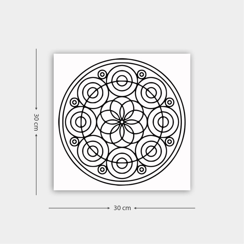 Dekorativ Canvasbillede 30x30 cm - Hvid|Sort - Boligtilbehør - Billeder & kunst - Billeder på lærred
