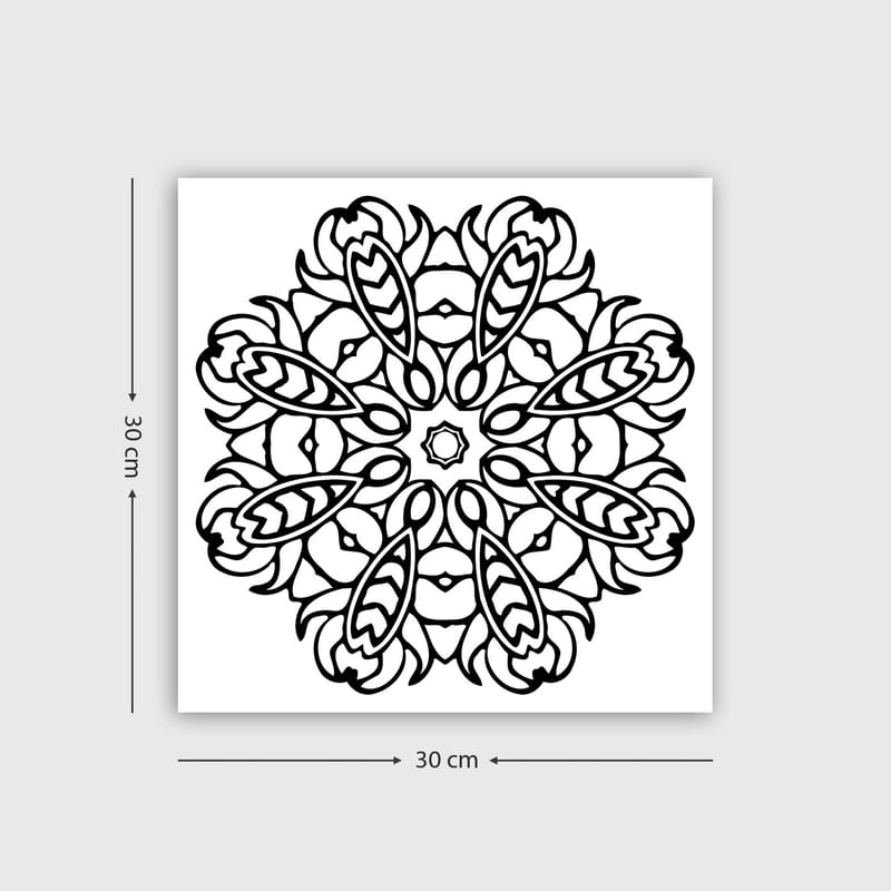 Dekorativ Canvasbillede 30x30 cm - Hvid|Sort - Boligtilbehør - Billeder & kunst - Billeder på lærred