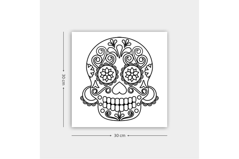 Dekorativ Canvasbillede 30x30 cm - Hvid|Sort - Boligtilbehør - Billeder & kunst - Billeder på lærred
