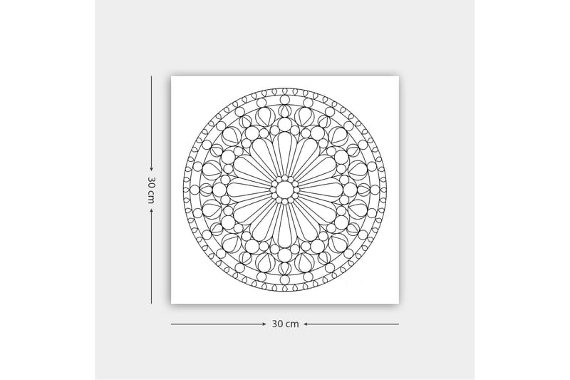 Dekorativ Canvasbillede 30x30 cm - Hvid|Sort - Boligtilbehør - Billeder & kunst - Billeder på lærred
