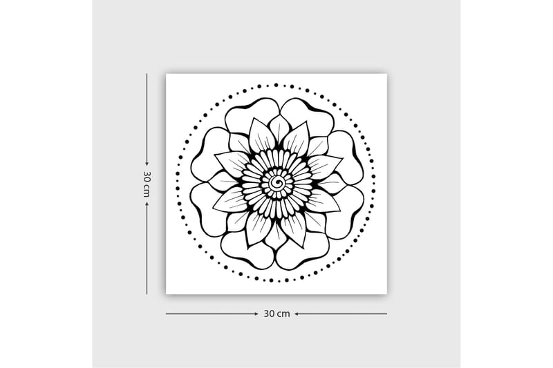 Dekorativ Canvasbillede 30x30 cm - Hvid|Sort - Boligtilbehør - Billeder & kunst - Billeder på lærred