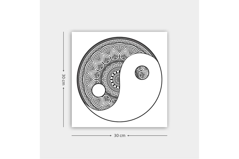 Dekorativ Canvasbillede 30x30 cm - Hvid|Sort - Boligtilbehør - Billeder & kunst - Billeder på lærred