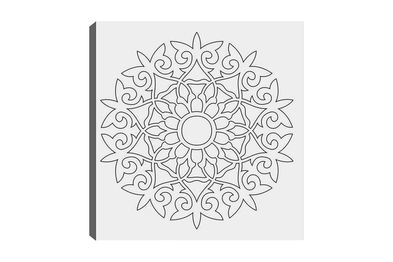 Dekorativ Canvasbillede 30x30 cm - Hvid|Sort - Boligtilbehør - Billeder & kunst - Billeder på lærred