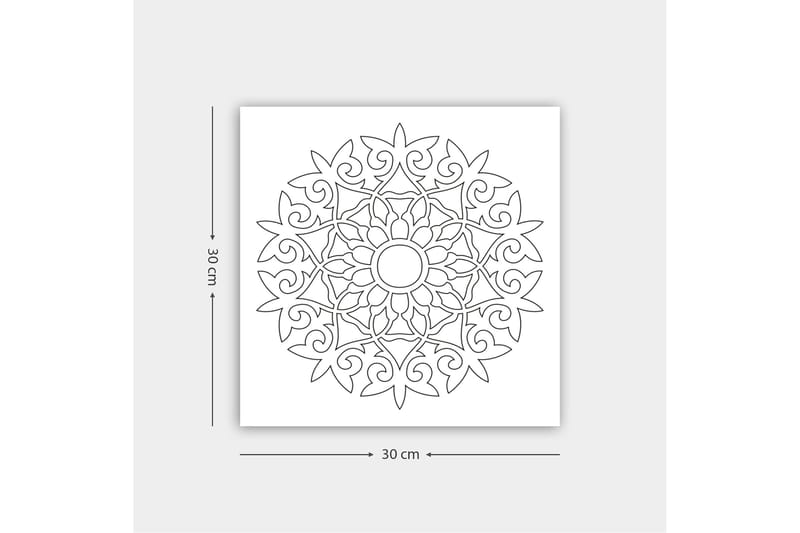 Dekorativ Canvasbillede 30x30 cm - Hvid|Sort - Boligtilbehør - Billeder & kunst - Billeder på lærred