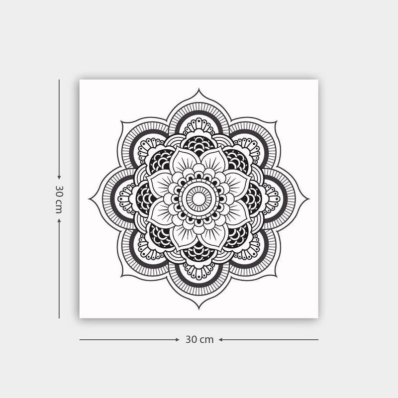 Dekorativ Canvasbillede 30x30 cm - Hvid|Sort - Boligtilbehør - Billeder & kunst - Billeder på lærred