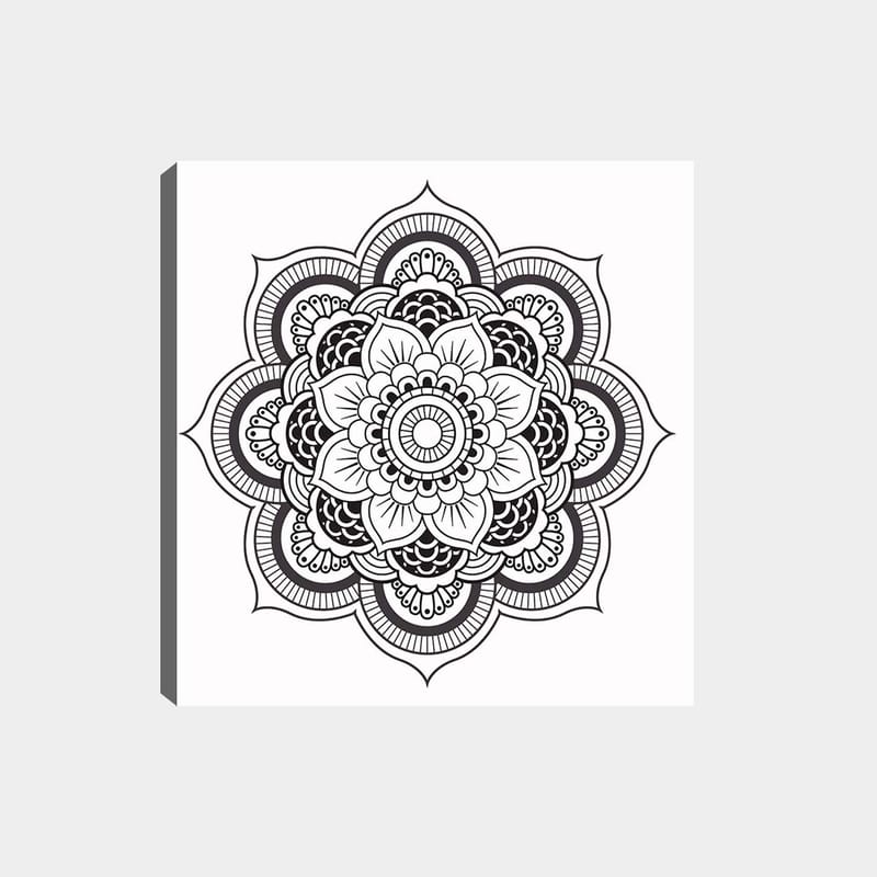 Dekorativ Canvasbillede 30x30 cm - Hvid|Sort - Boligtilbehør - Billeder & kunst - Billeder på lærred
