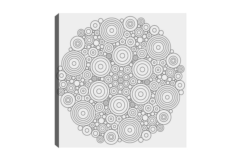 Dekorativ Canvasbillede 30x30 cm - Hvid|Sort - Boligtilbehør - Billeder & kunst - Billeder på lærred