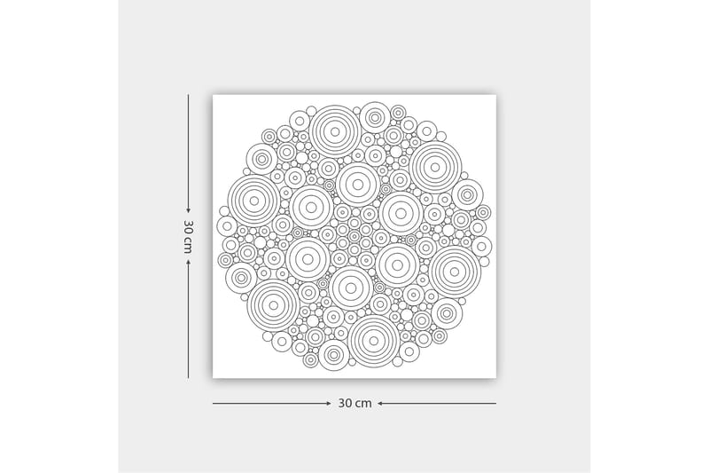Dekorativ Canvasbillede 30x30 cm - Hvid|Sort - Boligtilbehør - Billeder & kunst - Billeder på lærred