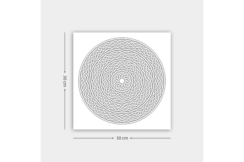 Dekorativ Canvasbillede 30x30 cm - Hvid|Sort - Boligtilbehør - Billeder & kunst - Billeder på lærred