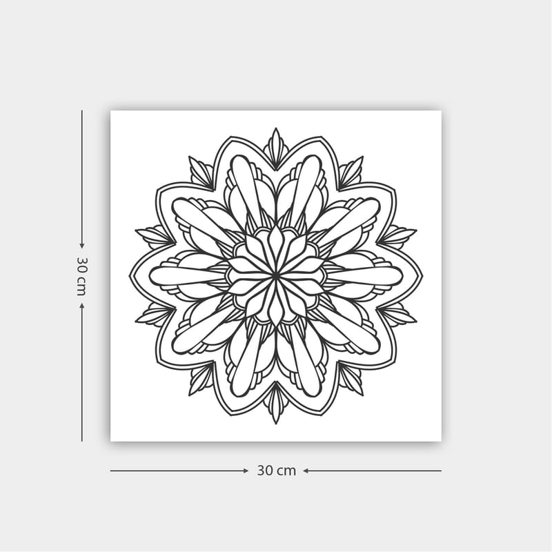Dekorativ Canvasbillede 30x30 cm - Hvid|Sort - Boligtilbehør - Billeder & kunst - Billeder på lærred