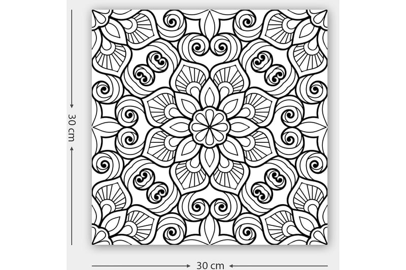 Dekorativ Canvasbillede 30x30 cm - Hvid|Sort - Boligtilbehør - Billeder & kunst - Billeder på lærred