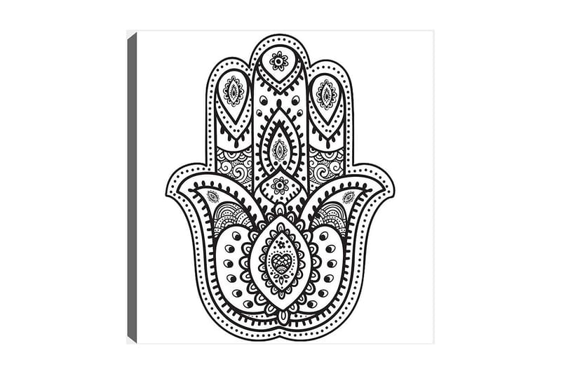 Dekorativ Canvasbillede 30x30 cm - Hvid|Sort - Boligtilbehør - Billeder & kunst - Billeder på lærred