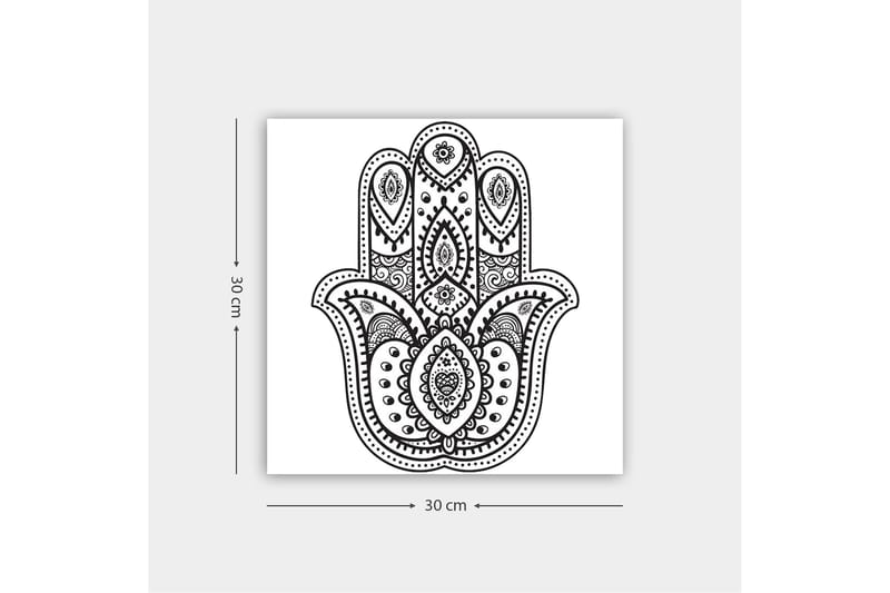 Dekorativ Canvasbillede 30x30 cm - Hvid|Sort - Boligtilbehør - Billeder & kunst - Billeder på lærred