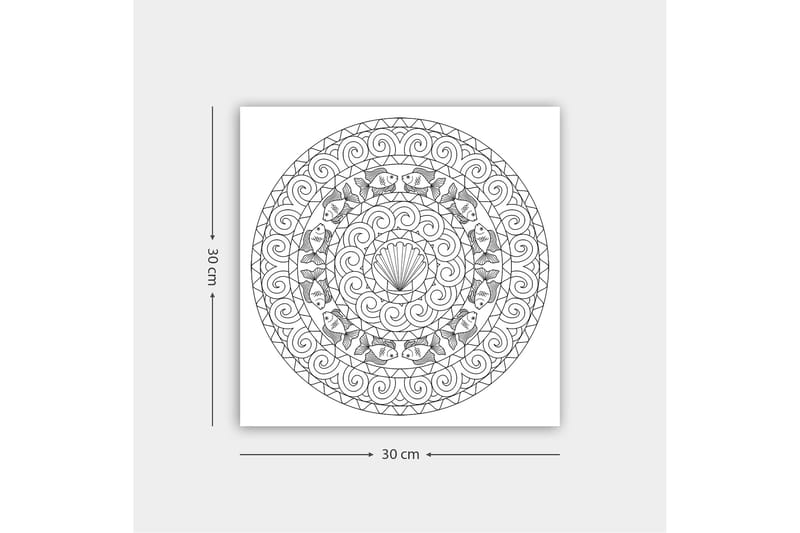 Dekorativ Canvasbillede 30x30 cm - Hvid|Sort - Boligtilbehør - Billeder & kunst - Billeder på lærred