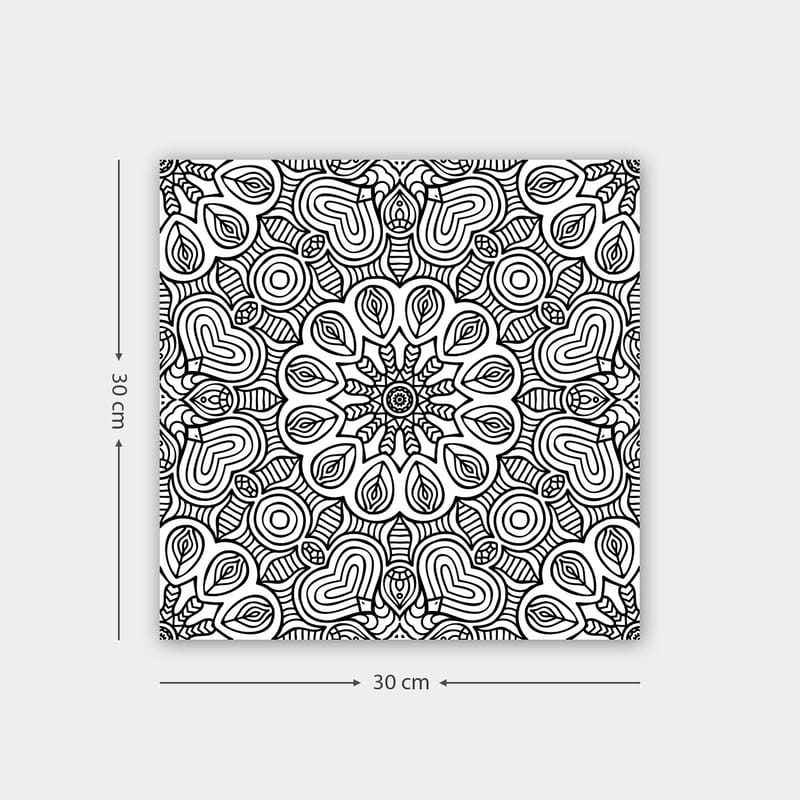 Dekorativ Canvasbillede 30x30 cm - Hvid|Sort - Boligtilbehør - Billeder & kunst - Billeder på lærred