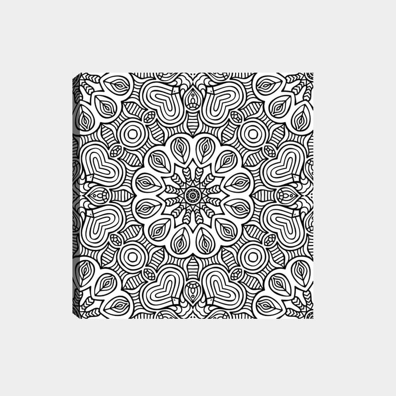 Dekorativ Canvasbillede 30x30 cm - Hvid|Sort - Boligtilbehør - Billeder & kunst - Billeder på lærred