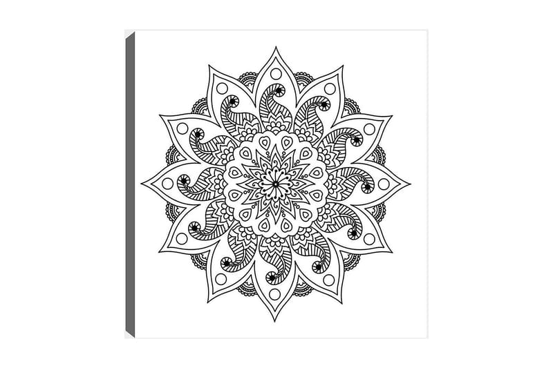 Dekorativ Canvasbillede 30x30 cm - Hvid|Sort - Boligtilbehør - Billeder & kunst - Billeder på lærred