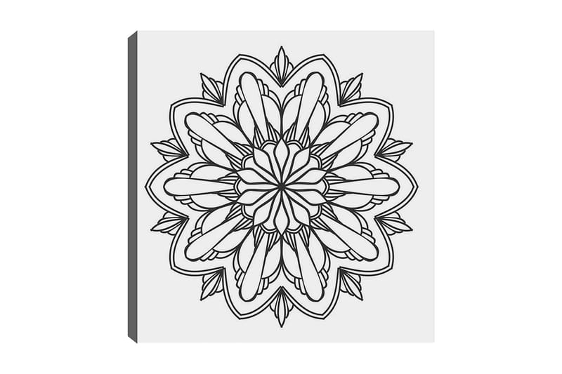 Dekorativ Canvasbillede 30x30 cm - Hvid|Sort - Boligtilbehør - Billeder & kunst - Billeder på lærred