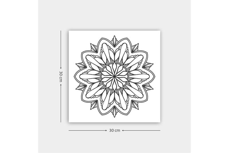 Dekorativ Canvasbillede 30x30 cm - Hvid|Sort - Boligtilbehør - Billeder & kunst - Billeder på lærred